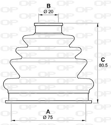 OPEN PARTS Комплект пылника, приводной вал SJK7251.00